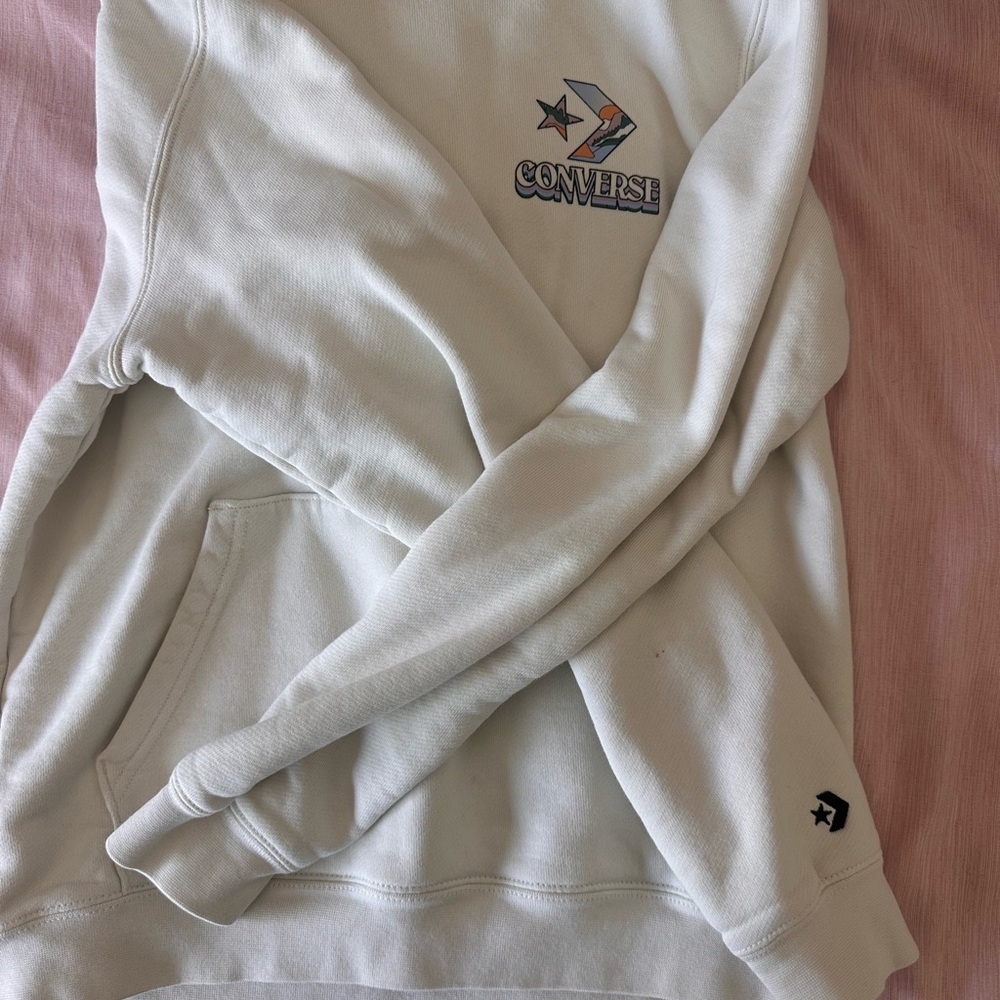 Converse Off-White Hoodie with Logo
